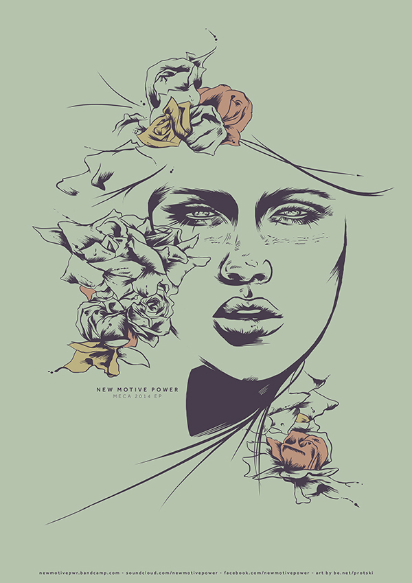 Flowers rose woman minimal poster album cover soundcloud electronic rock