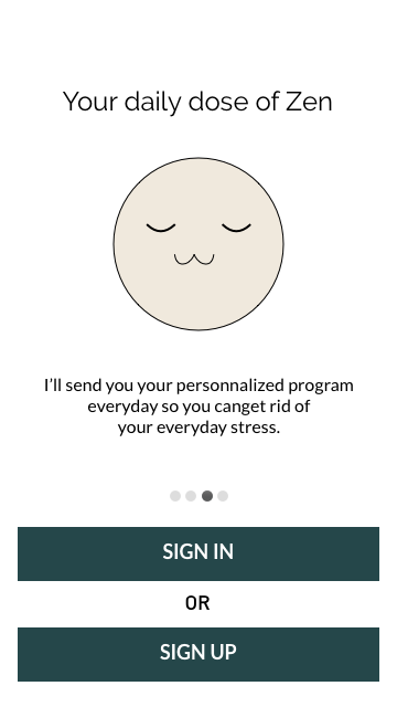 cute gamification Mobile app ux UI zen blue mental wellness