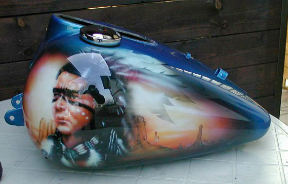 custom paint airbrush indians Harley Davidson