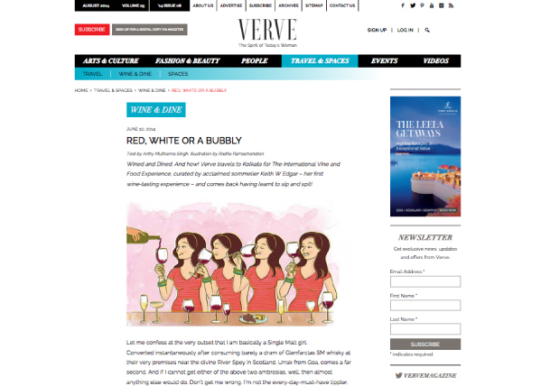 verve editorial Commissioned India wine wine tasting