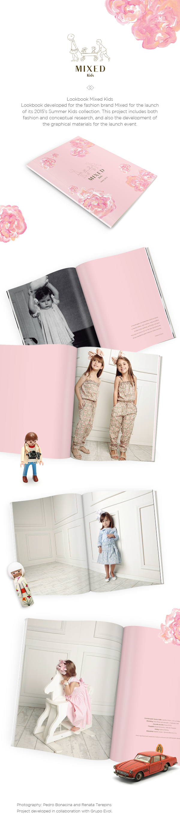 kids luxury brand Fashion catalog summer look book