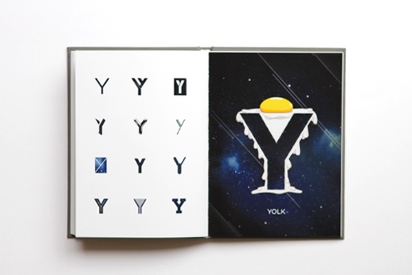 book alphabet design negative Space  negative space illustrations type