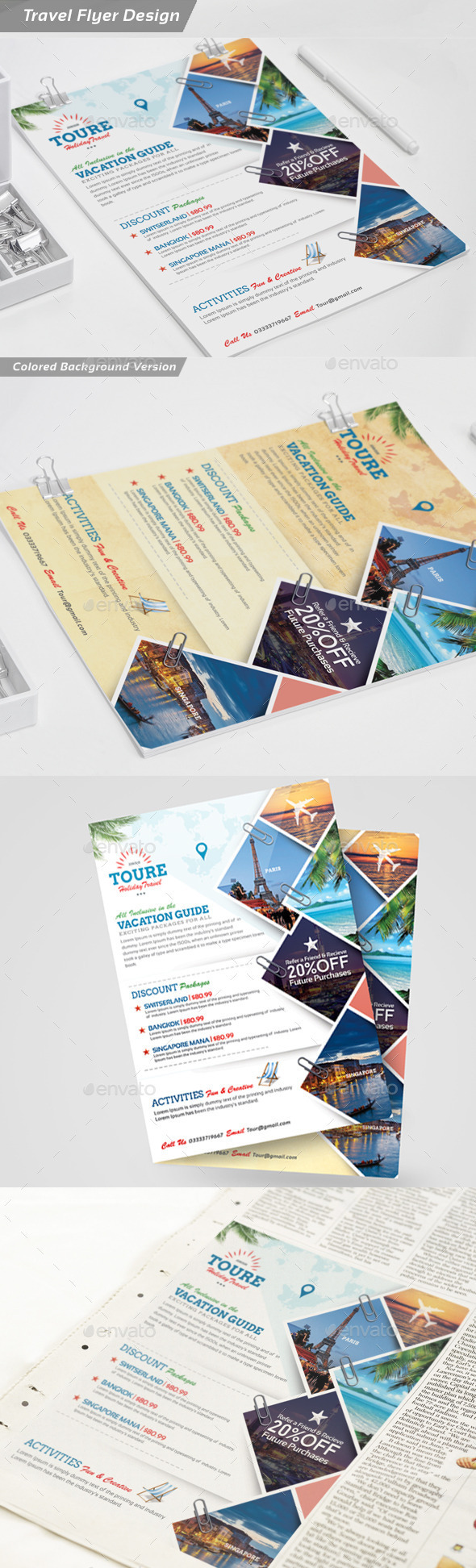 brochure Guide holidays hotel presentation packages pamphlet photos pictures poster Promotion template tour tourism flyer design