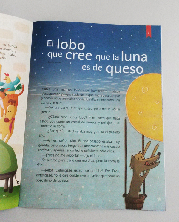ilustracion fabula lectura Luna de queso Lobo