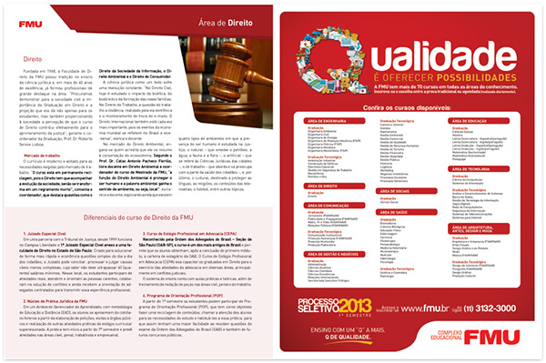 FMU  university  Diagramação magazine