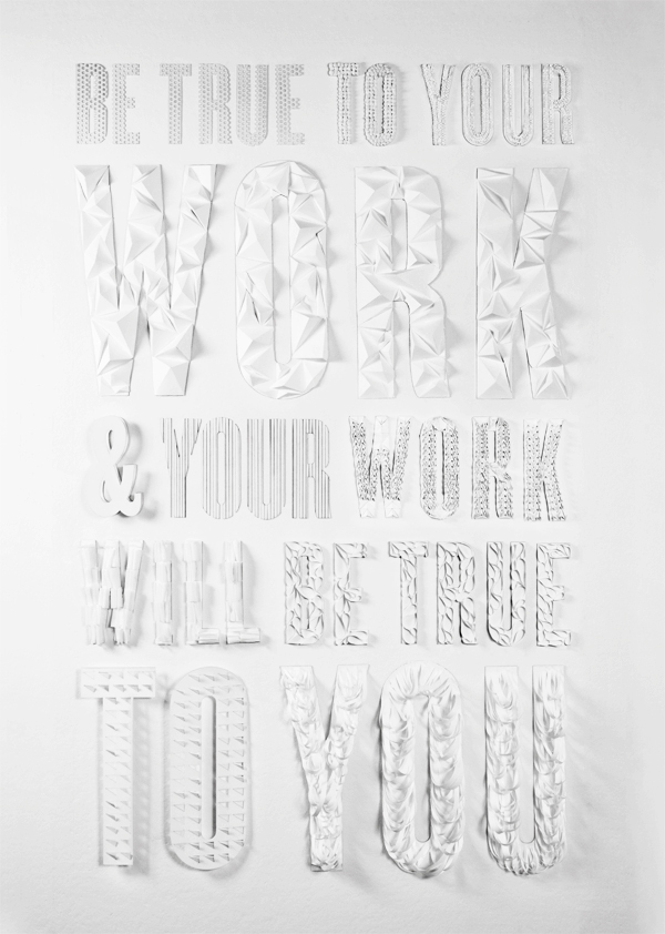 paper  installation quote Work  pratt yearbook Typeface origami  editorial