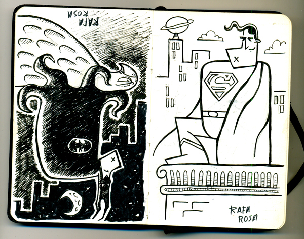 sketchbook sketches superman batman mario monstro souza sexy people