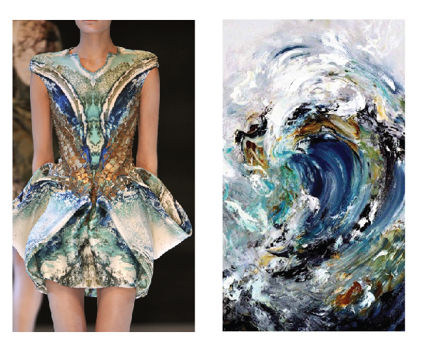 matching colors inspiration fashion vs art