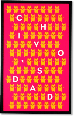 pink chiyo dad poster