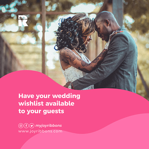 have your wedding wishlist available to your guests, use JoyRibbons Registry now - JoyRibbons Blog