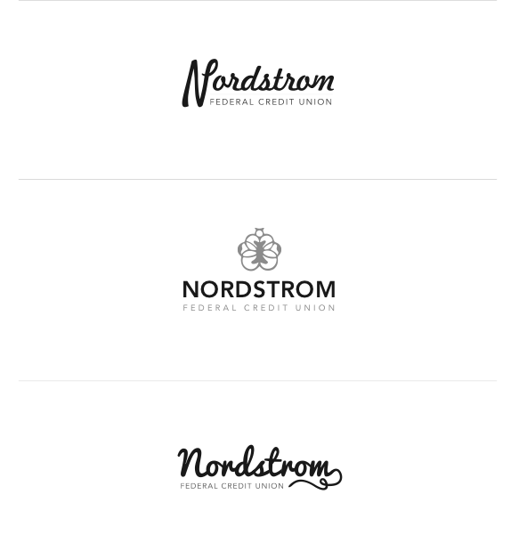 logo Logo Design Nordstrom finance credit union banking BancVue