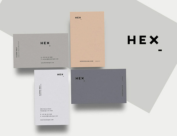 Hex Business Card Print Template