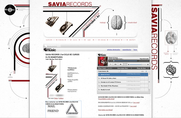 Myspace savia records kaze layers brain hip hop electro