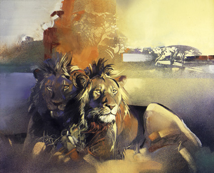 Adobe Portfolio painting   wildlife animals leopard Oils