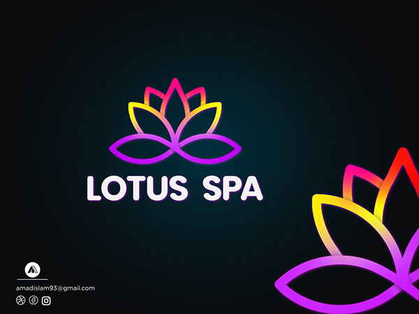 Lotus logo | Colorful logo | Logo design
