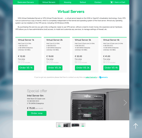 server Web Website site pages navigation Interface UI ux store shop luxembourg