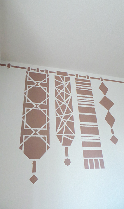 islamic modern pattern geomatric hand paint paint draw design wall shapes gardienen