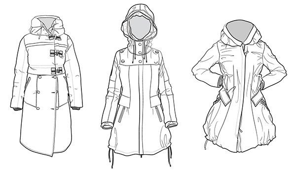 apparel Illustrator clothes canvas fabric casual vest jacket