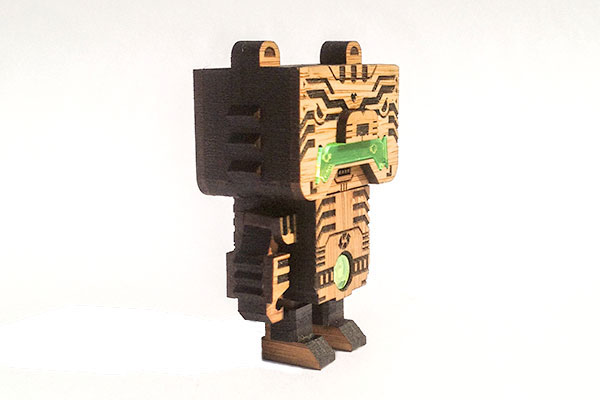 toy wood bamboo Character handmade hand robot tiger mask