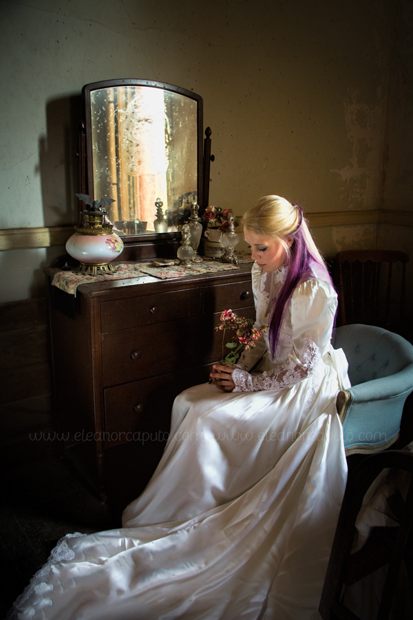 Miss Havisham zombie bride wedding dress Castle Preston Preston Castle