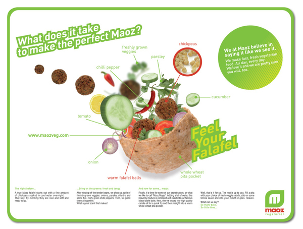 Maoz Vegetarian falafel open brand