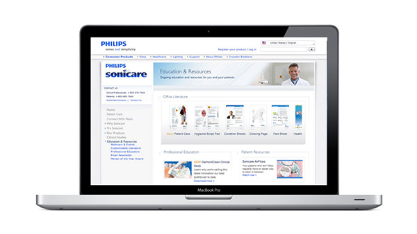 Philips Sonicare web site dental