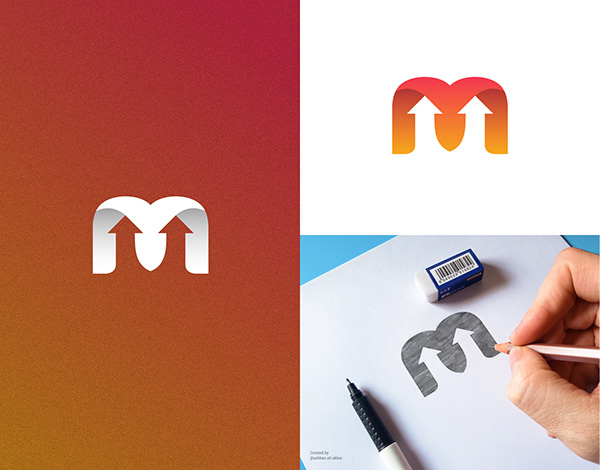 M arrow - m logo - arrow logo mark