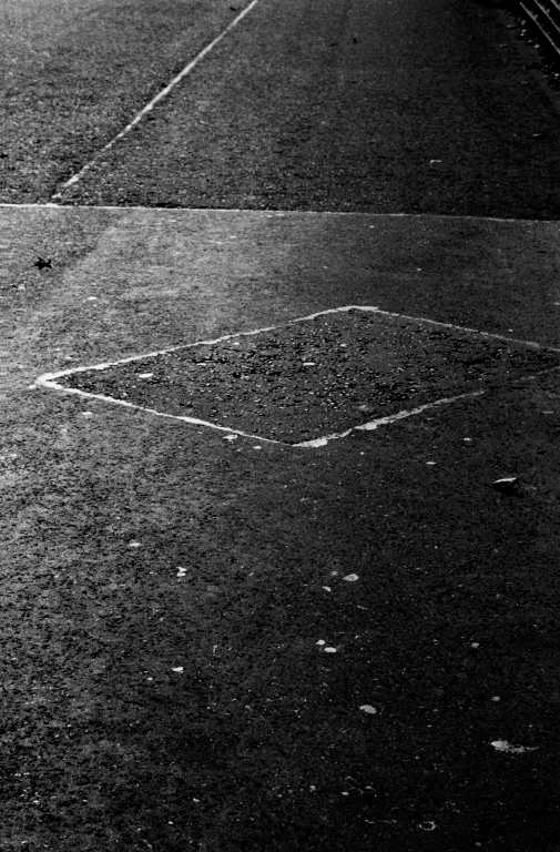 On the road abstract non-objective b&w