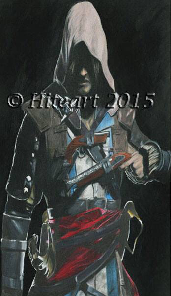 Assassins creed assassin prismacolor colored pencil Illustrator art painter tattoo