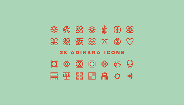 28 Adinkra Icons (Free Vector Pack)
