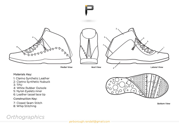 footwear Pensole two ten sneaker footwear design Portland rit UF kohls rendering concept