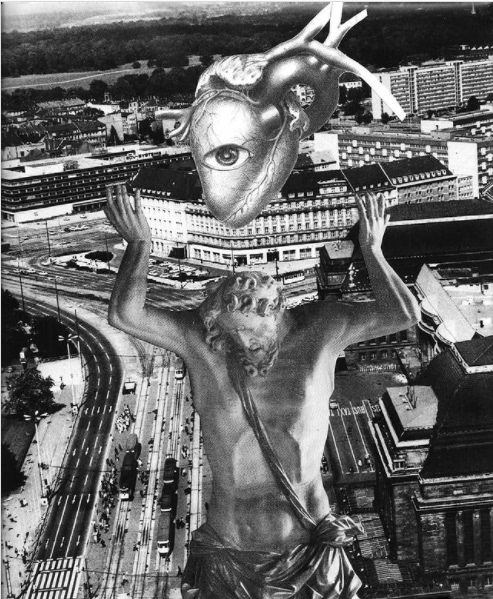 analog collage industrial paper surreal