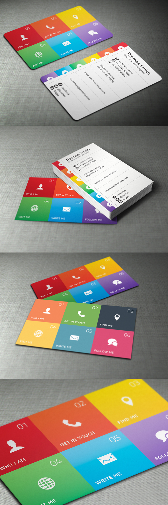 business card CMYK creative design graphic horizontal modern personal photoshop psd template vertical
