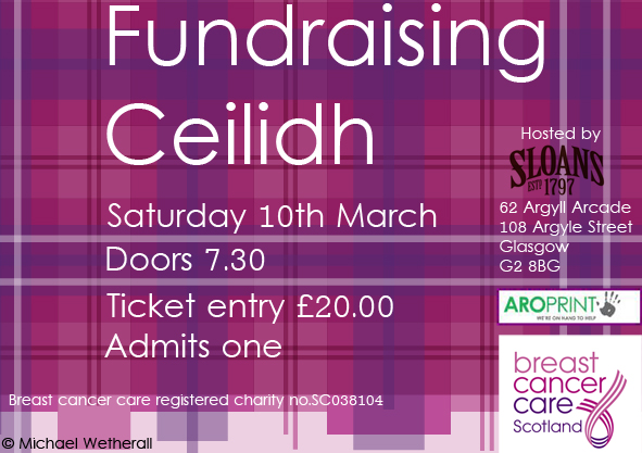 ceilidh breast cancer care scotland poster