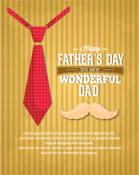 father Day heart moustache dad bow men Invitation