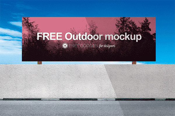 freebie freebies Mockup psd billboard Outdoor