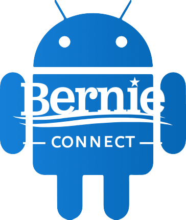 UI ux app material design google Bernie Sanders android blue Hillary Clinton Donald Trump