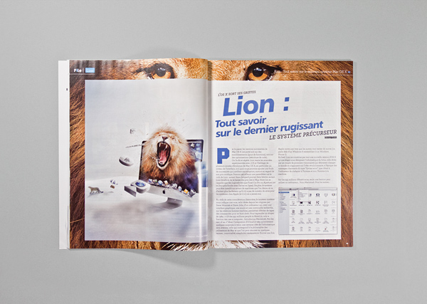 lion mac osx leopard ilive magazine cover snow finder facetime