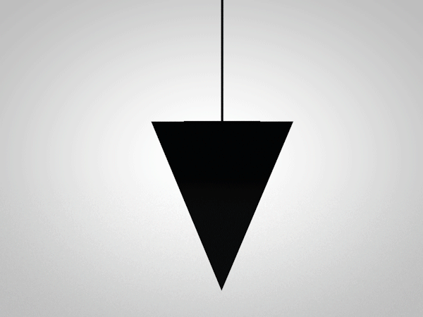 minimal light White black Lamp simple pendant wall