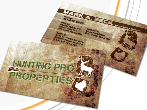 Business card design Hunting Pro Properties