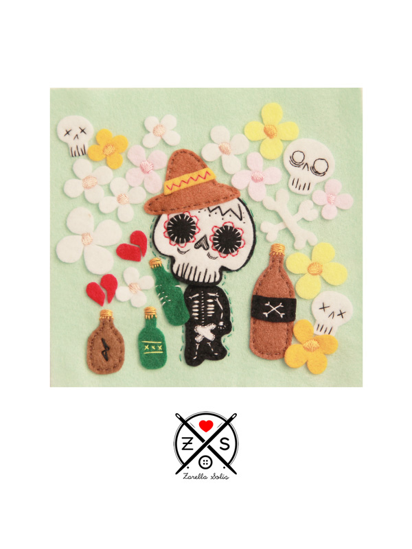 skull skulls Mexican skull zarellasolis Embroidery analog design