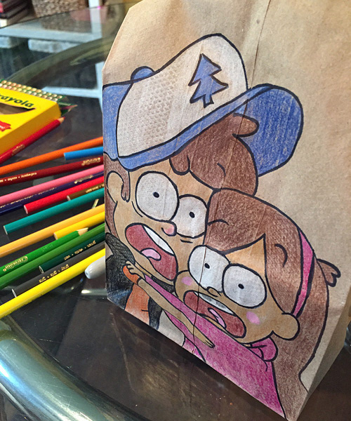 lunch bag snack color pencil lunch bag Snack bag kids carlene sisbarro carson sisbarro