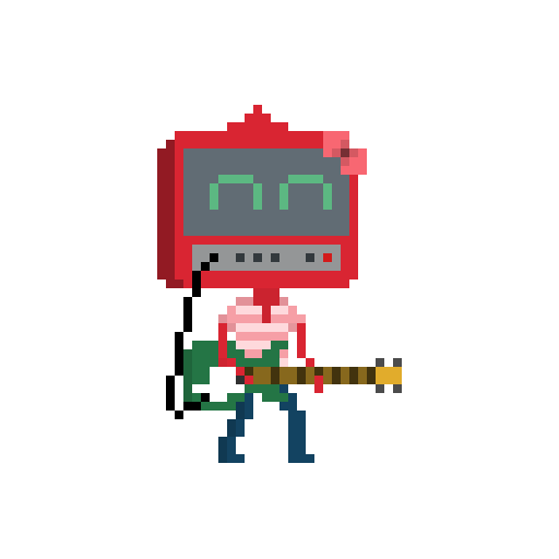 Amps musicians ampheads sonic monsters sonic Pixel art pixel pixel animation game game concept guitar bass drums SYNTH pixelart