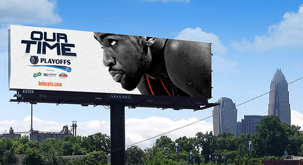 Charlotte bobcats 2014 nba playoffs NBA digital print Billboards posters collage michael kidd-gilchrist al jefferson Kemba Walker gerald henderson josh mcroberts