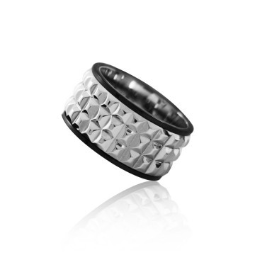 #ETERNITY #ring jewelry ring pendant diamond  steel engagement black and white b&w gold silver stones microsetting