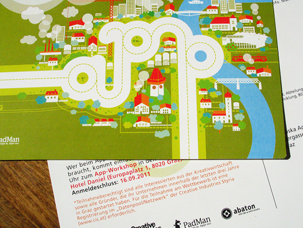 app iPad contest graz Creative Industries Styria Website postcard Invitation padman city town Competition creative