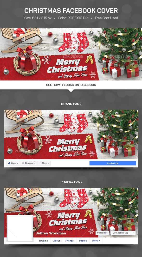fb facebook cover cover face Christmas Presents Holiday greeting celebration