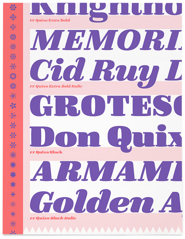 ff FontFont font type Typeface specimen Quixo FF Quixo Grießhammer Frank Grießhammer