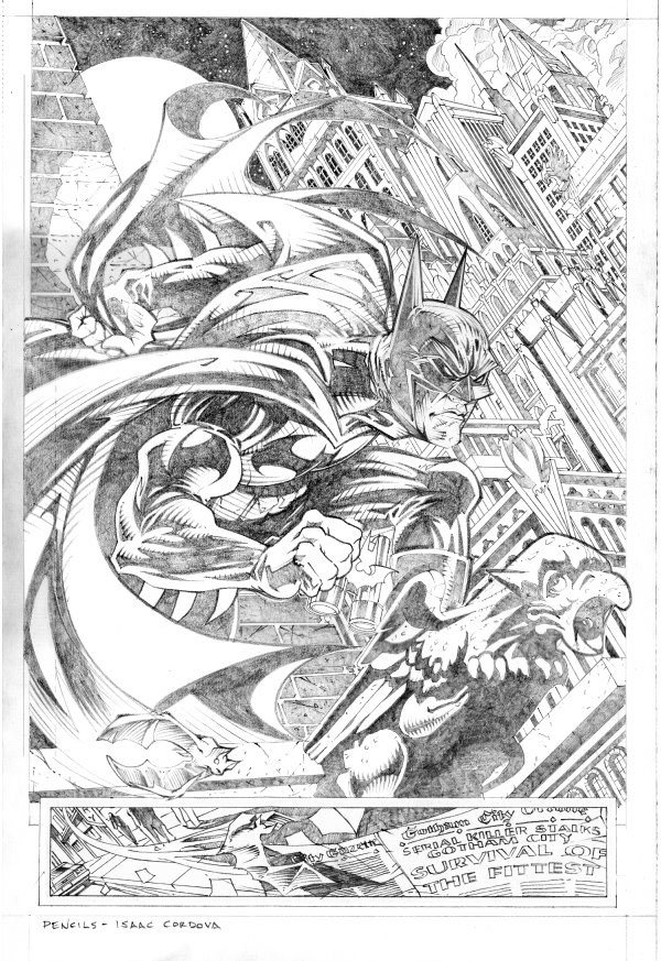 batman comicbooks Panel to panel art drawings Isaac Cordova