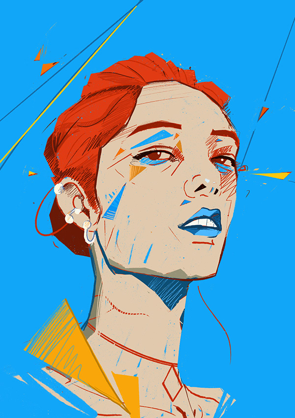 Illustrated portraits - New style on Behance